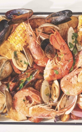 Sheet Pan Seafood Bake