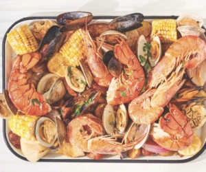 Sheet Pan Seafood Bake
