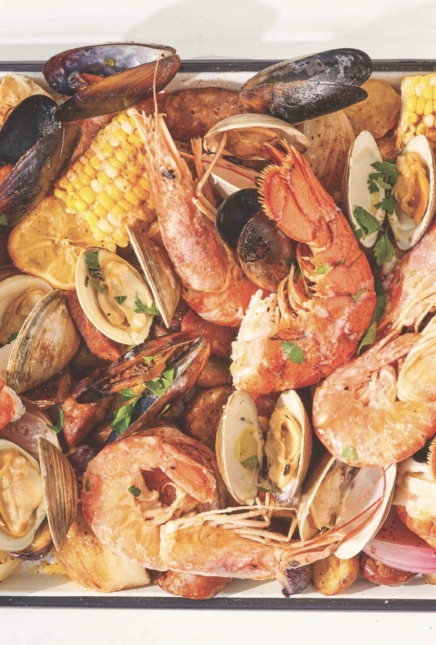 Sheet Pan Seafood Bake